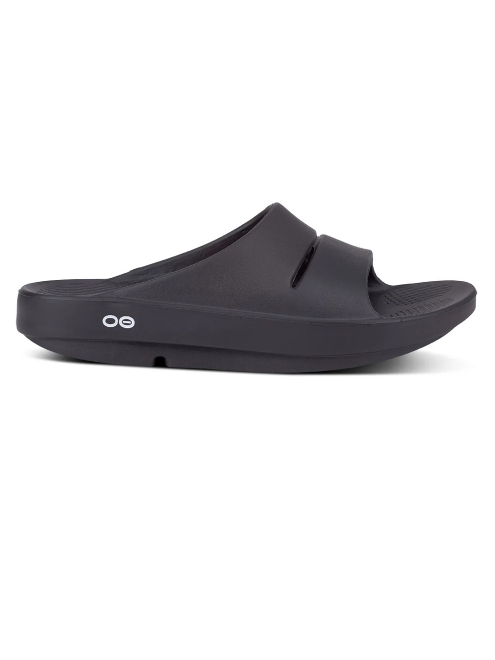 OOFOS Black Recovery Slide Sz 11